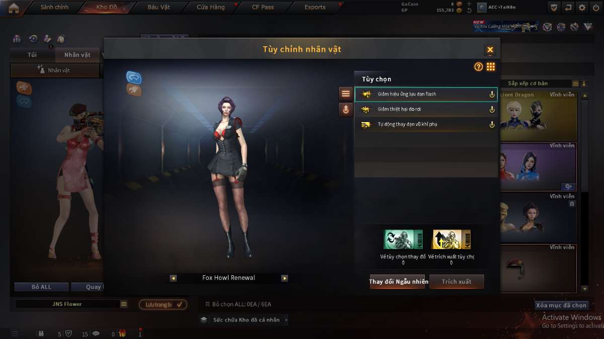 shop acc cf uy tin gia re